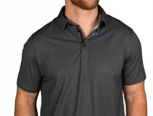 NEW STONE ROSE apex birdseye polo in black